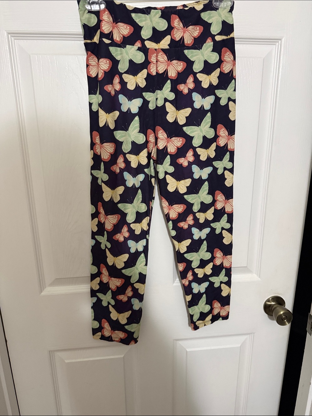 Butterfly Print Black Leggings